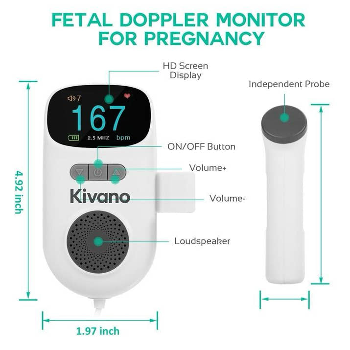 Kivano™ Fetal Doppler Portable Baby Heartbeat Sound Listener